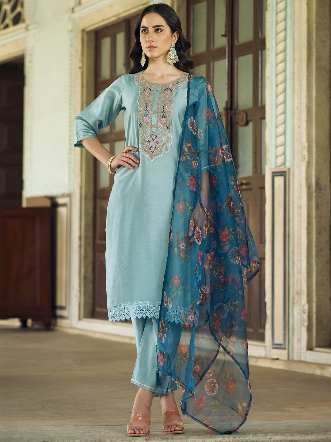 Vedika Women Kurta and Pant Sets Viscose Rayon Fabric - FitVibe Fashion