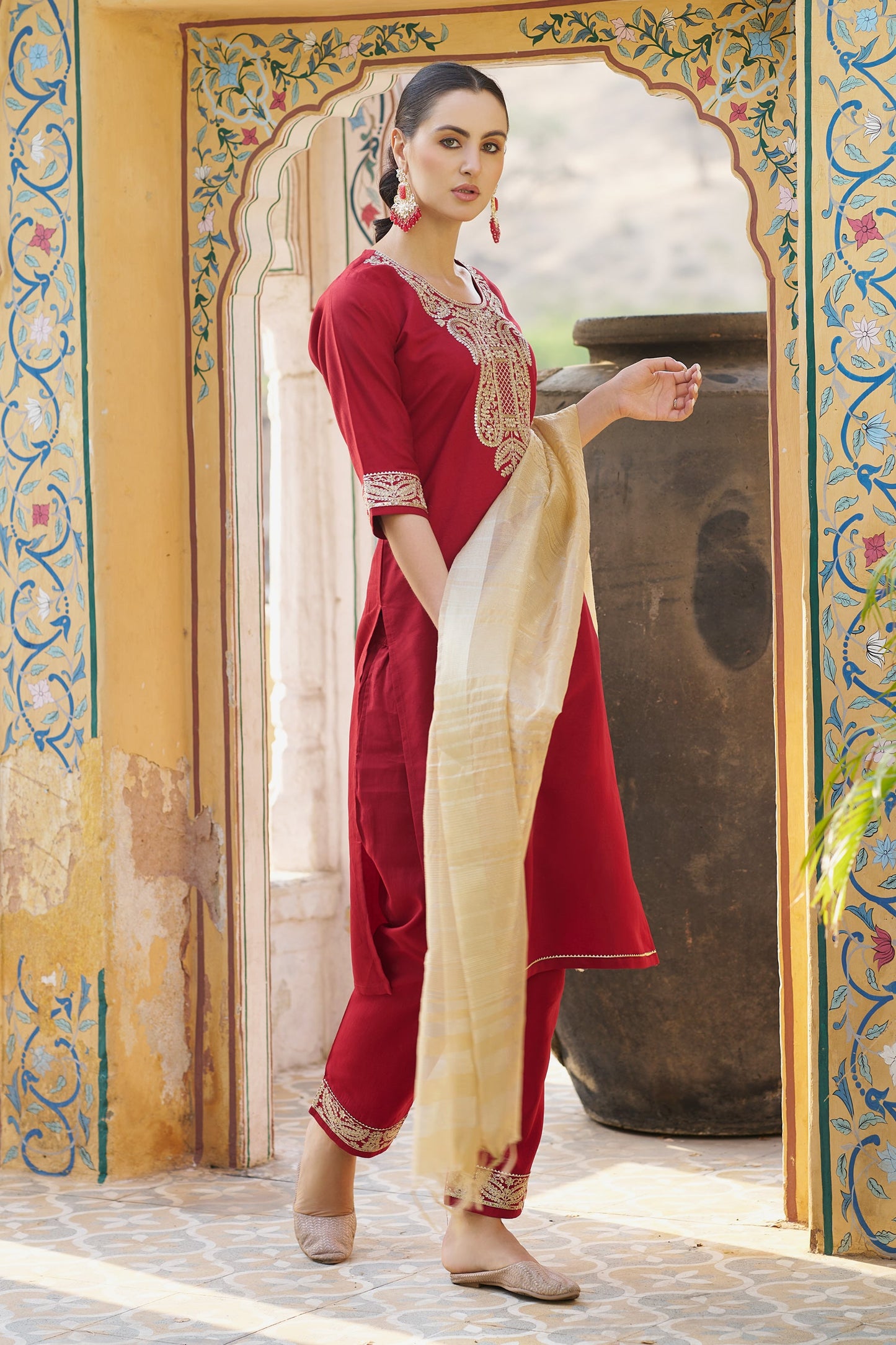 Apsara Women Kurta and Pant Sest Viscose Rayon - FitVibe Fashion