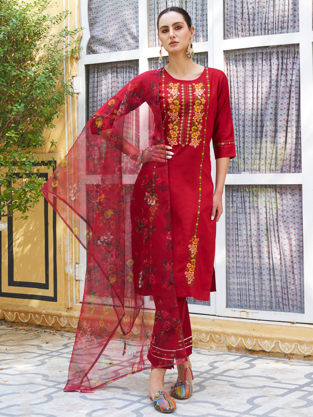 Mehak Women Kurta and Pant Sets Viscose Rayon Fabric - FitVibe Fashion