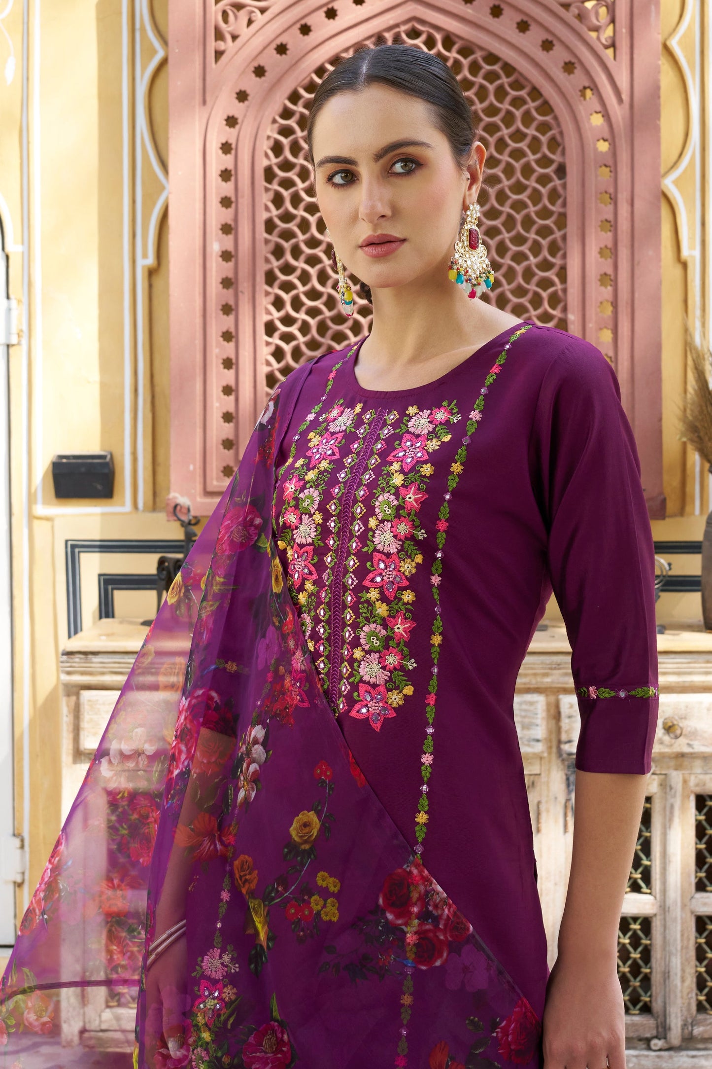 Kavya Women Kurta and Pant Sets Viscose Rayon Fabric - FitVibe Fashion