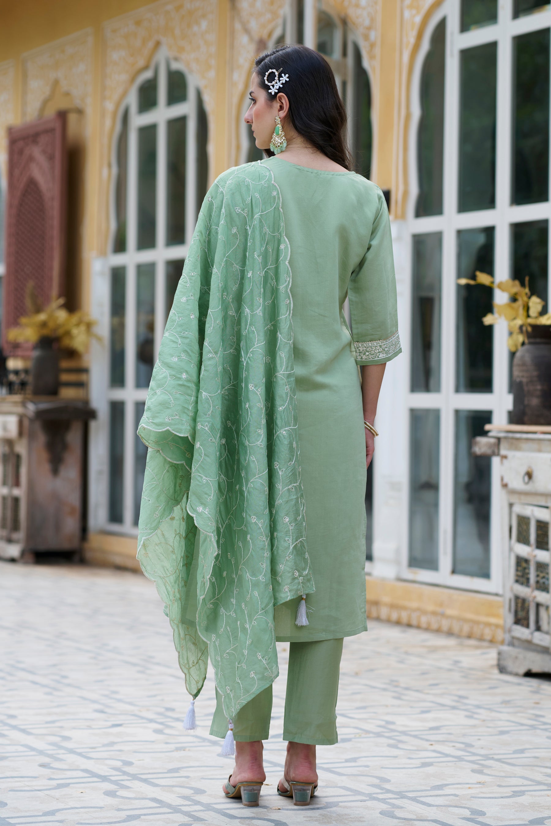 Meera Women Kurta and Pant Sets Silk Blend Fabric - FitVibe Fashion