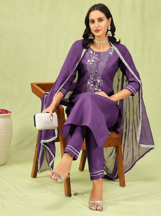 Shanti Women Kurta and Pant Sets Cotton Blend Fabric - FitVibe Fashion