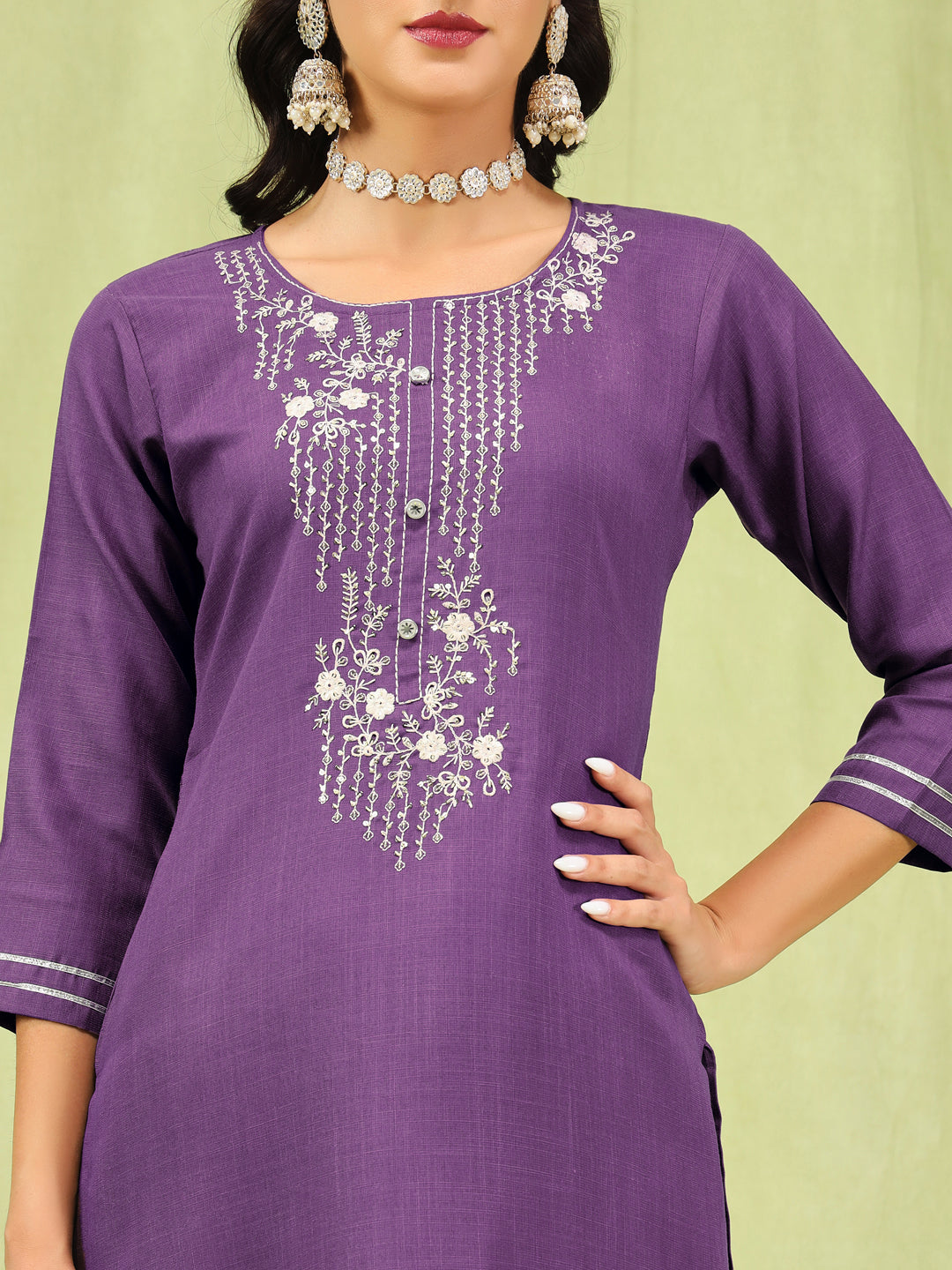 Shanti Women Kurta and Pant Sets Cotton Blend Fabric - FitVibe Fashion