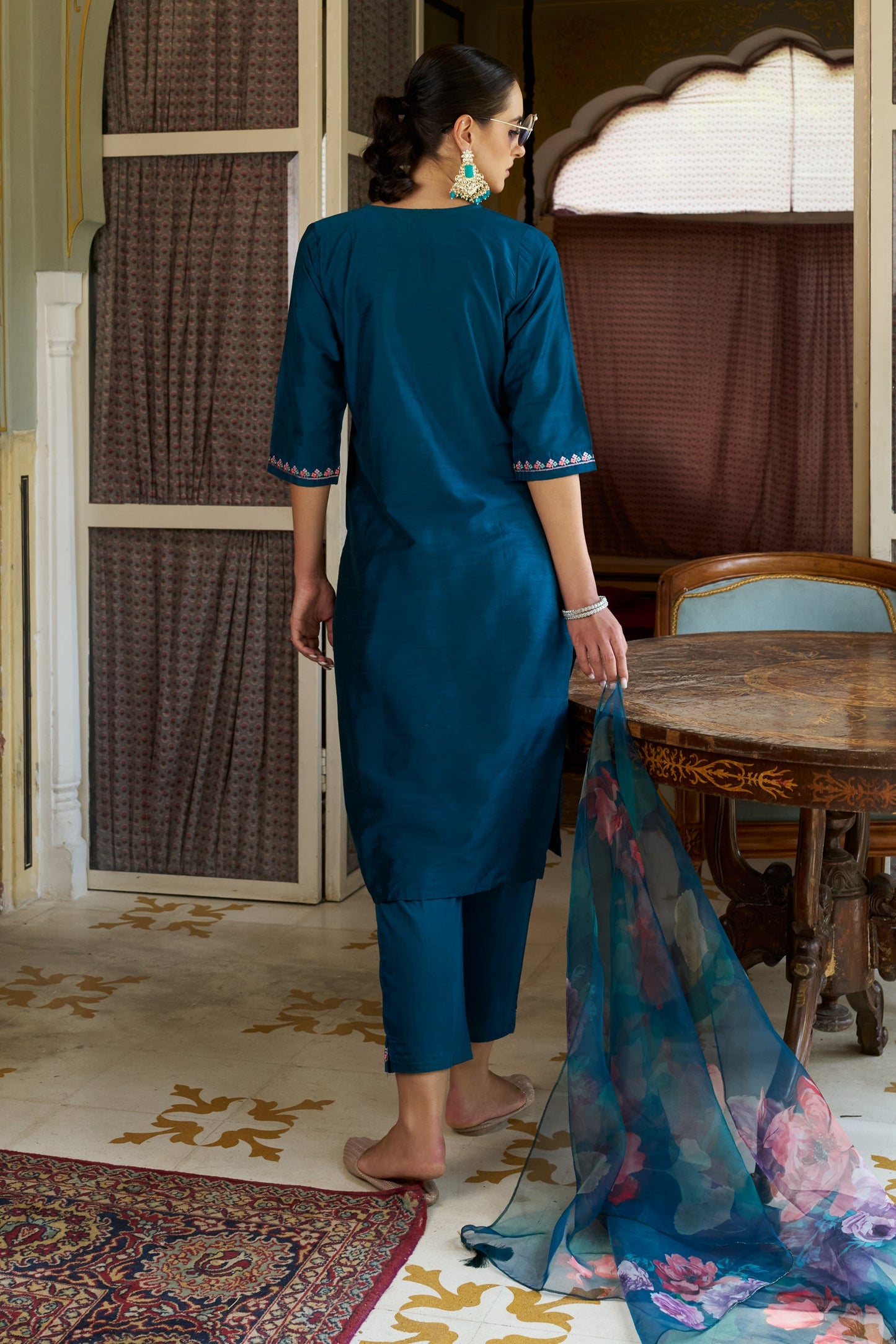 Bhoomi Women Kurta and Pant Sets Cotton Silk Fabric - FitVibe Fashion