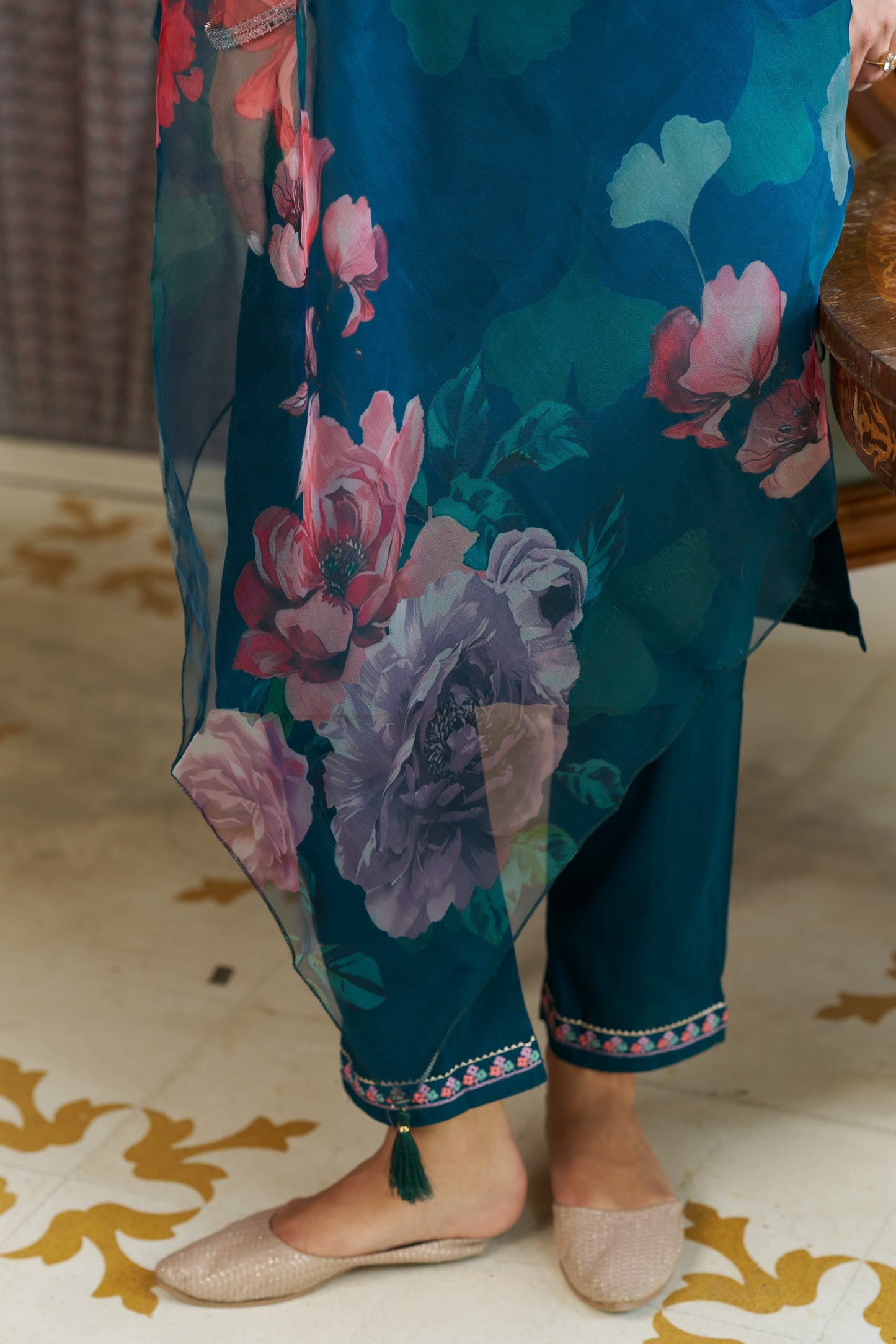 Bhoomi Women Kurta and Pant Sets Cotton Silk Fabric - FitVibe Fashion