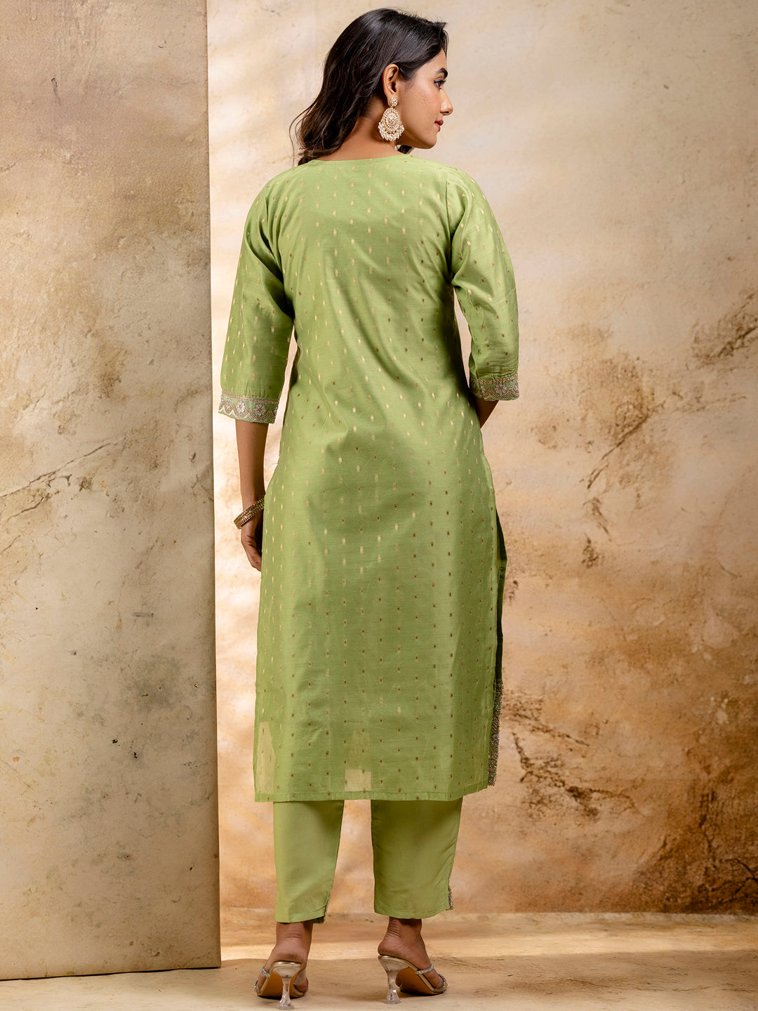 Chitralekha Chanderi Silk Blend Kurta Set - FitVibe Fashion