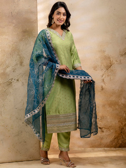 Chitralekha Chanderi Silk Blend Kurta Set - FitVibe Fashion