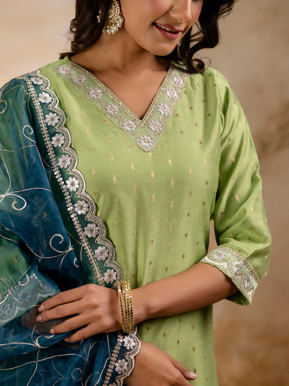 Chitralekha Chanderi Silk Blend Kurta Set - FitVibe Fashion