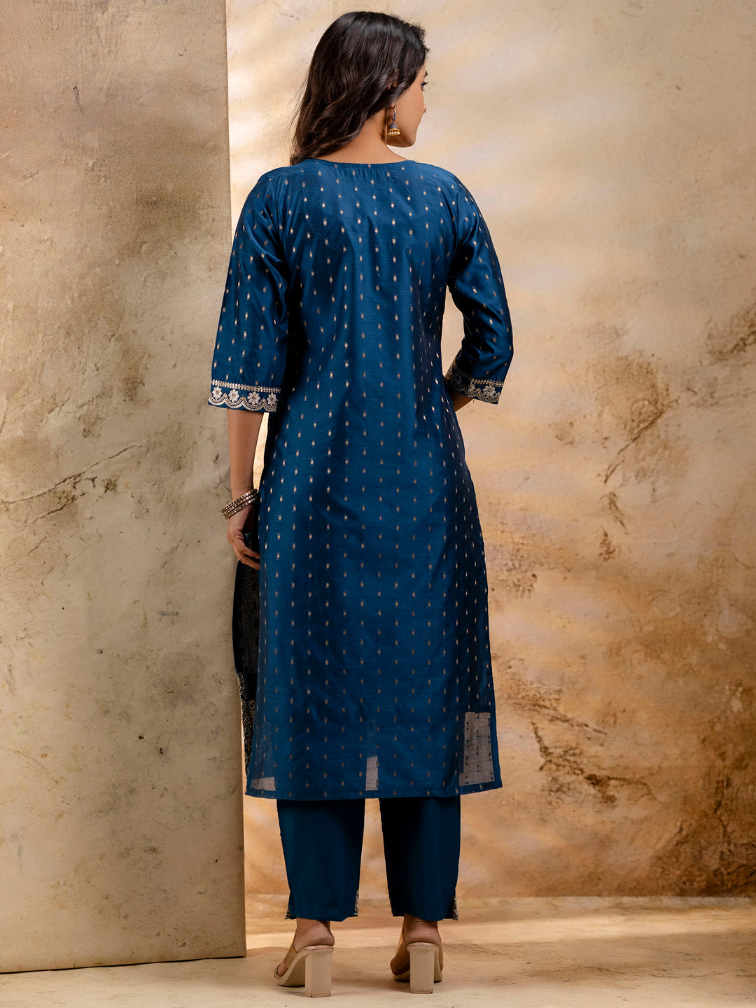Chitta Chanderi Silk Blend Kurta Set - FitVibe Fashion