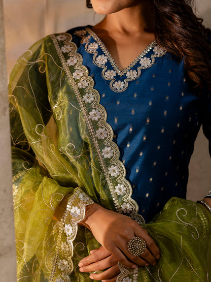 Chitta Chanderi Silk Blend Kurta Set - FitVibe Fashion