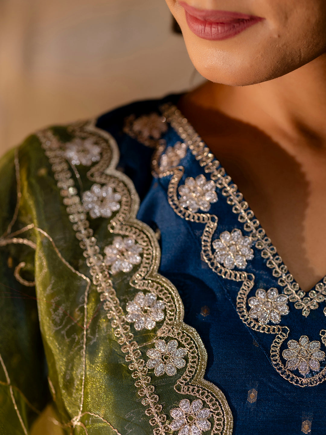 Chitta Chanderi Silk Blend Kurta Set - FitVibe Fashion