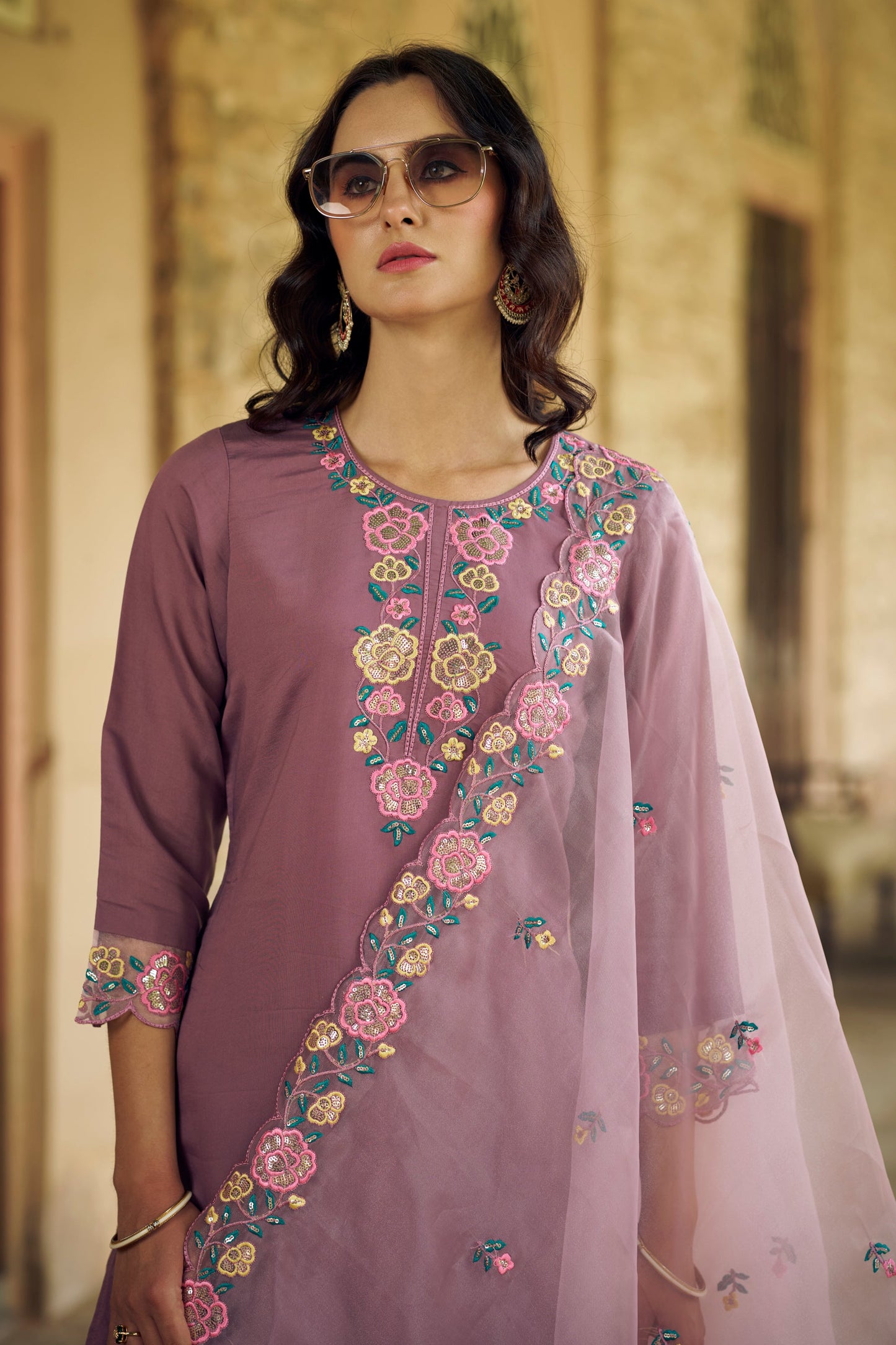 Utsav Women Kurta and Pant Sets Viscos Roman Silk Fabric - FitVibe Fashion