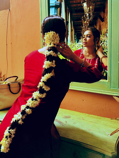 Purnima Women Kurta and Pant Sets  Viscos Roman Silk Fabric - FitVibe Fashion