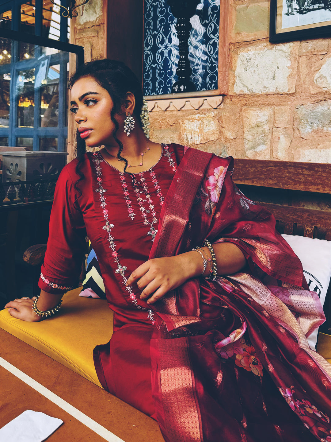 Purnima Women Kurta and Pant Sets  Viscos Roman Silk Fabric - FitVibe Fashion