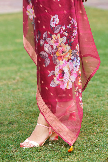 Kesarika Women Kurta and Pant Sets  Viscos Roman Silk Fabric - FitVibe Fashion