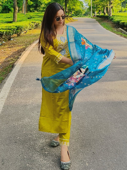 Shanti Women Kurta and Pant Viscose Rayon Fabric - FitVibe Fashion