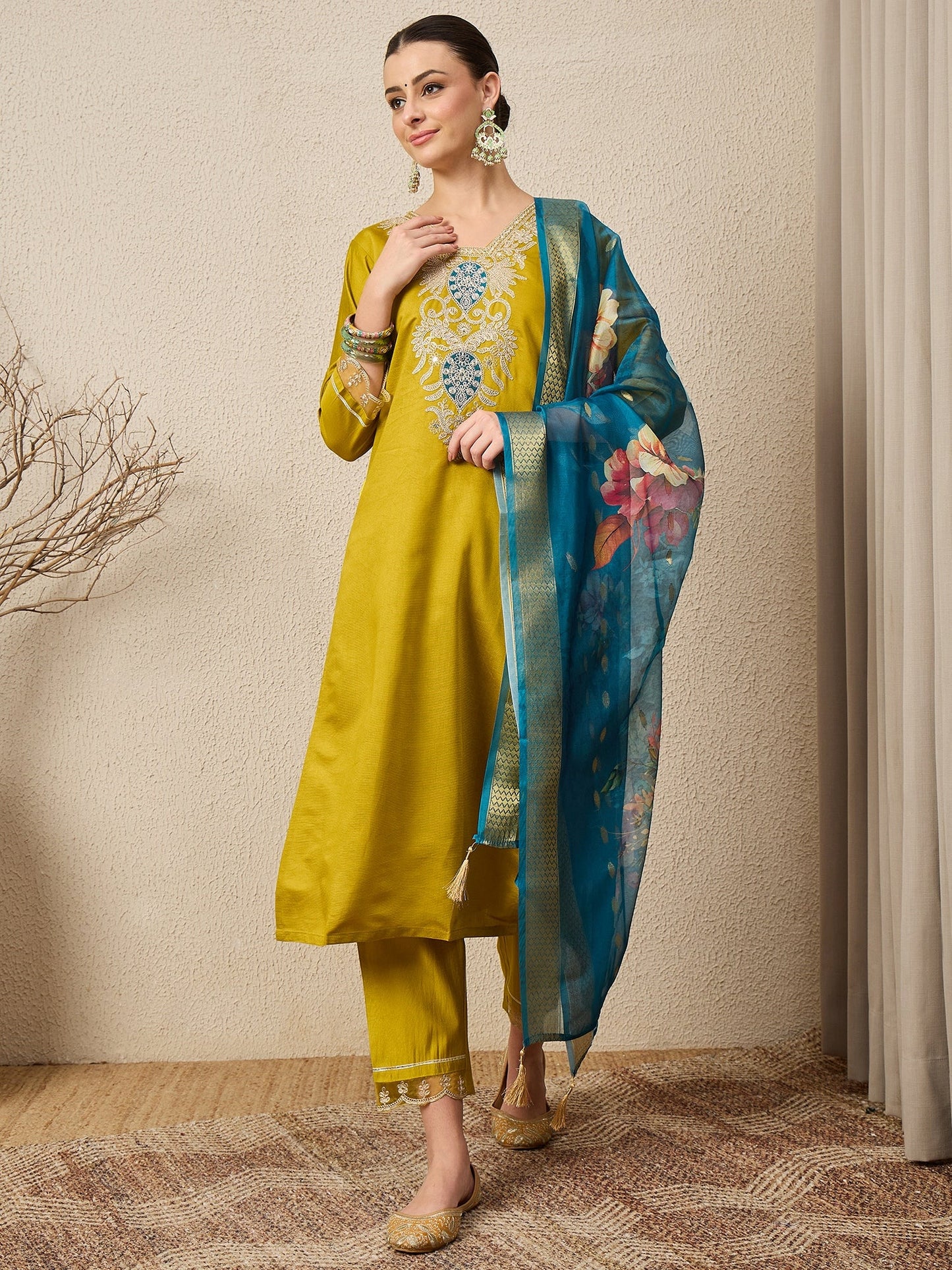 Gunjan Lemon Women Viscose Rayon suit Set - FitVibe Fashion