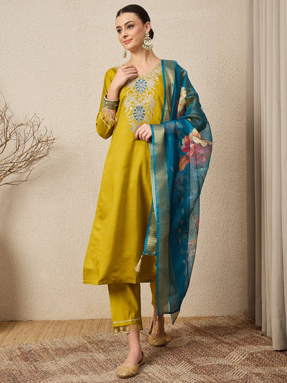 Gunjan Lemon Women Viscose Rayon suit Set - FitVibe Fashion