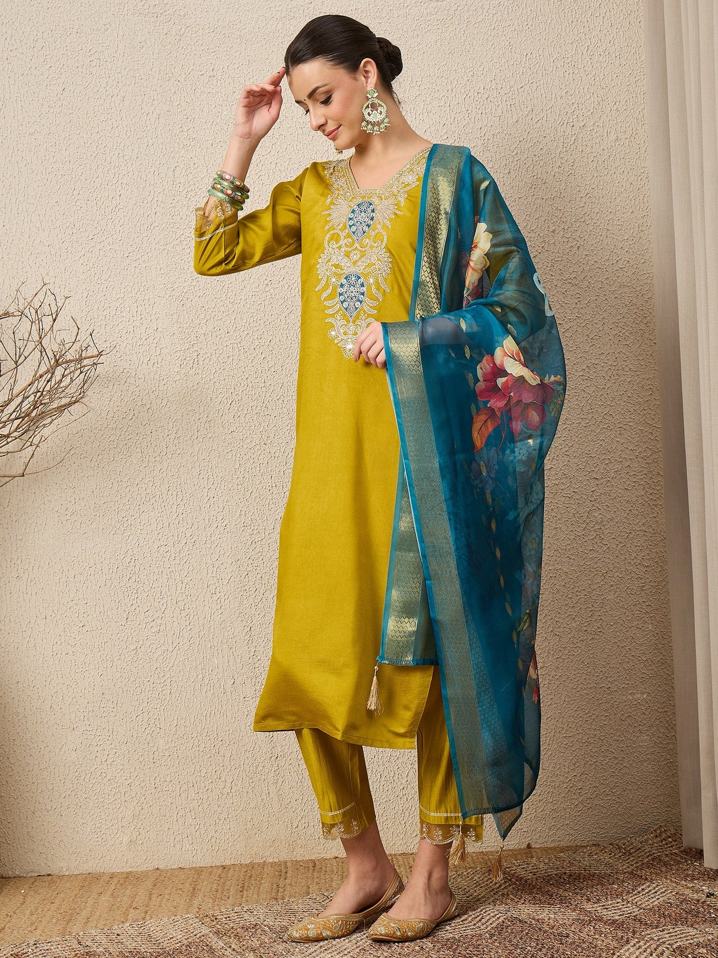 Gunjan Lemon Women Viscose Rayon suit Set - FitVibe Fashion