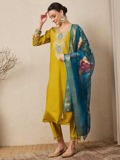Gunjan Lemon Women Viscose Rayon suit Set - FitVibe Fashion