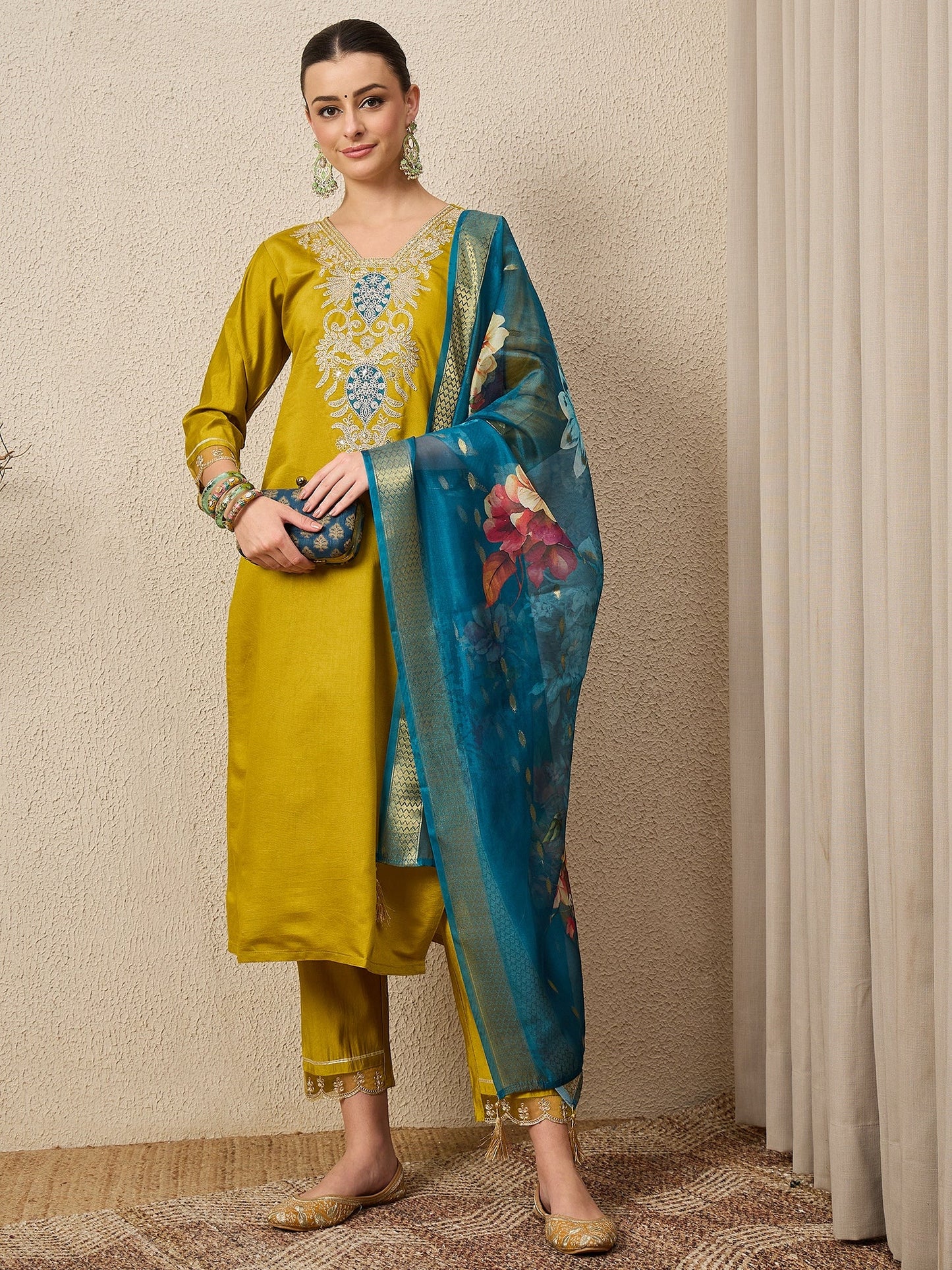 Gunjan Lemon Women Viscose Rayon suit Set - FitVibe Fashion