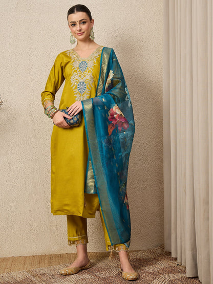 Gunjan Lemon Women Viscose Rayon suit Set - FitVibe Fashion