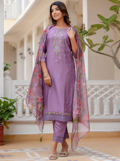 Rupa Women Kurta and Pant Sets Viscose Roman Silk Fabric - FitVibe Fashion