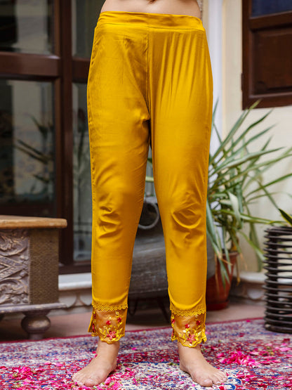 Nisha Viscose Roman Silk Calf Length Kurta Set Dupatta - FitVibe Fashion