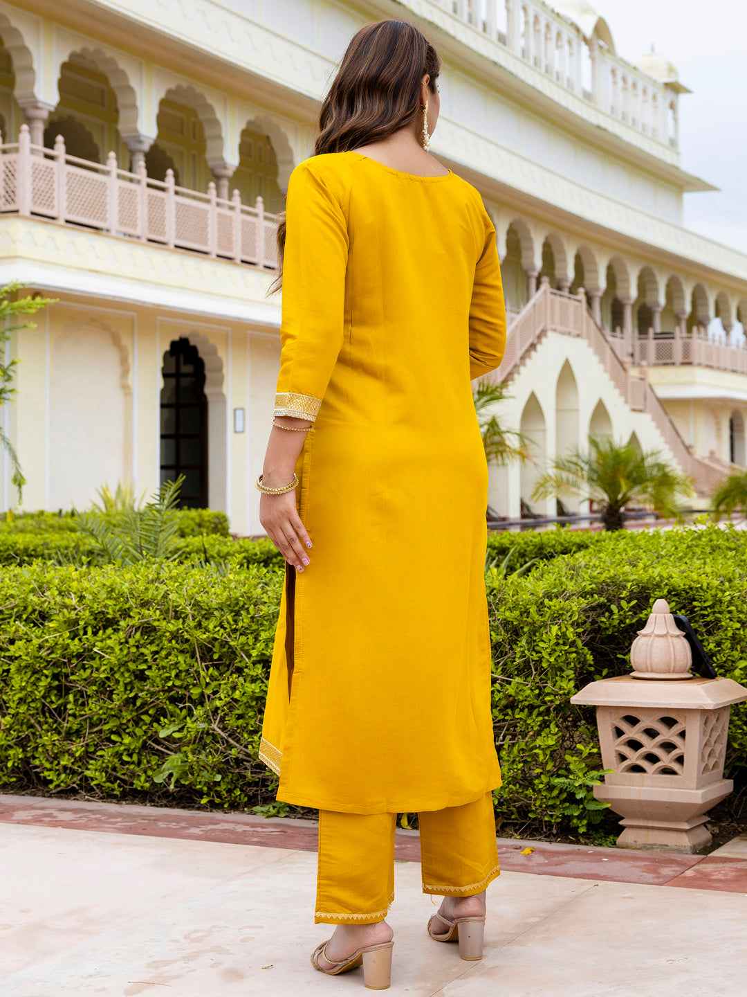 Abhilasha Women’s Viscose Roman Silk Embroidery Straight Kurta Pant with Dupatta Set