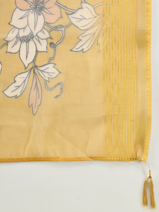 Bharthi Women’s Viscose Roman Silk Embroidery Straight Kurta Pant with Dupatta Set - FitVibe Fashion