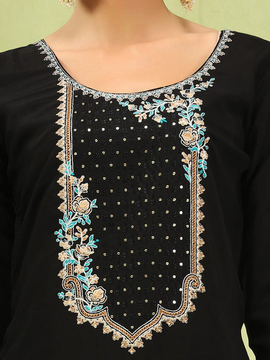 Kiran Women’s Viscose Roman Silk Embroidery Straight Kurta Pant with Dupatta Set - FitVibe Fashion