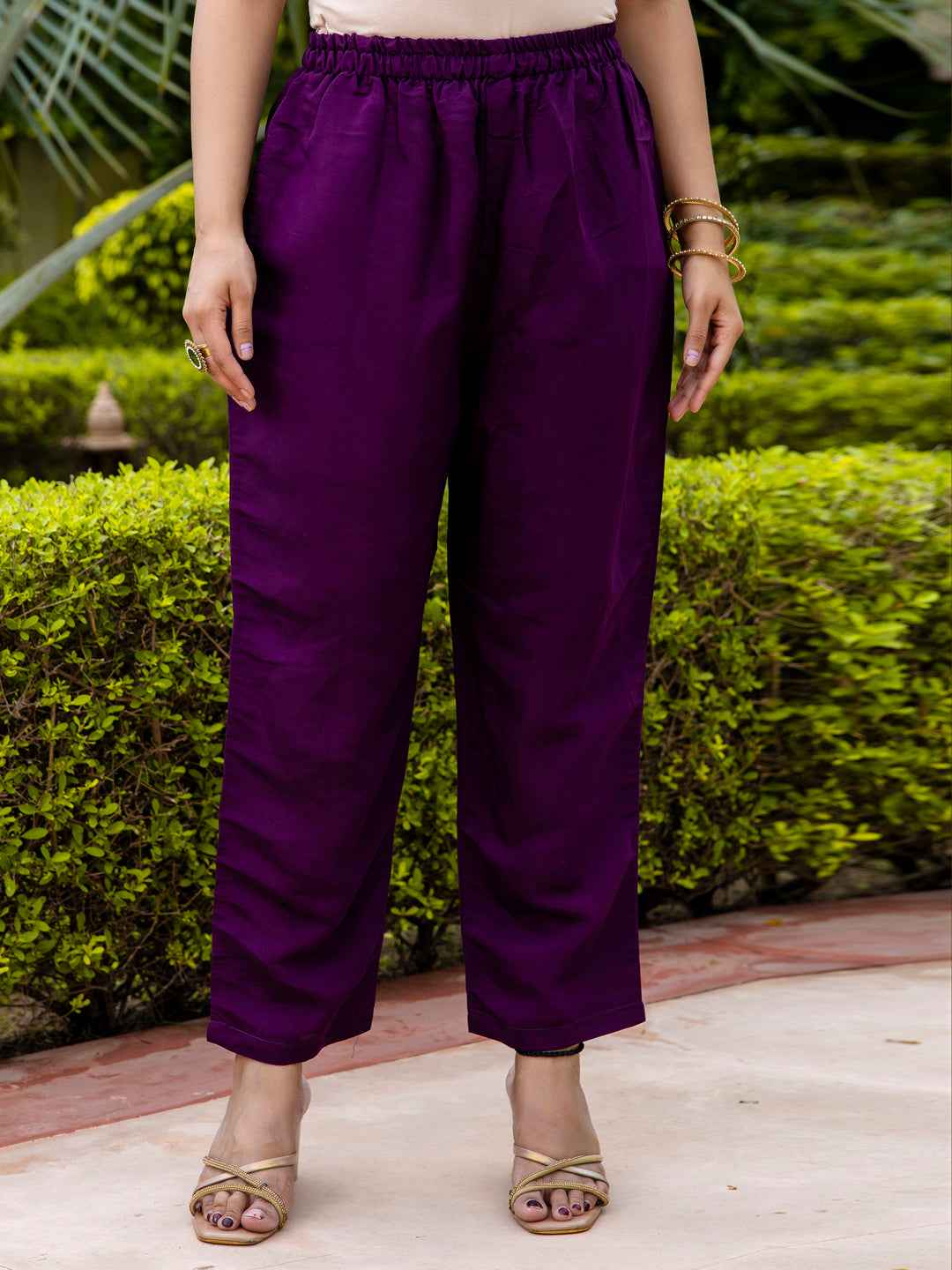 Anamika Women’s Viscose Roman Silk Embroidery Straight Kurta Pant with Dupatta Set