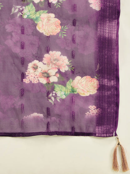 Sandhya Women’s Viscose Roman Silk Embroidery Straight Kurta Pant with Dupatta Set - FitVibe Fashion