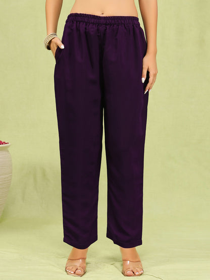 Sandhya Women’s Viscose Roman Silk Embroidery Straight Kurta Pant with Dupatta Set - FitVibe Fashion