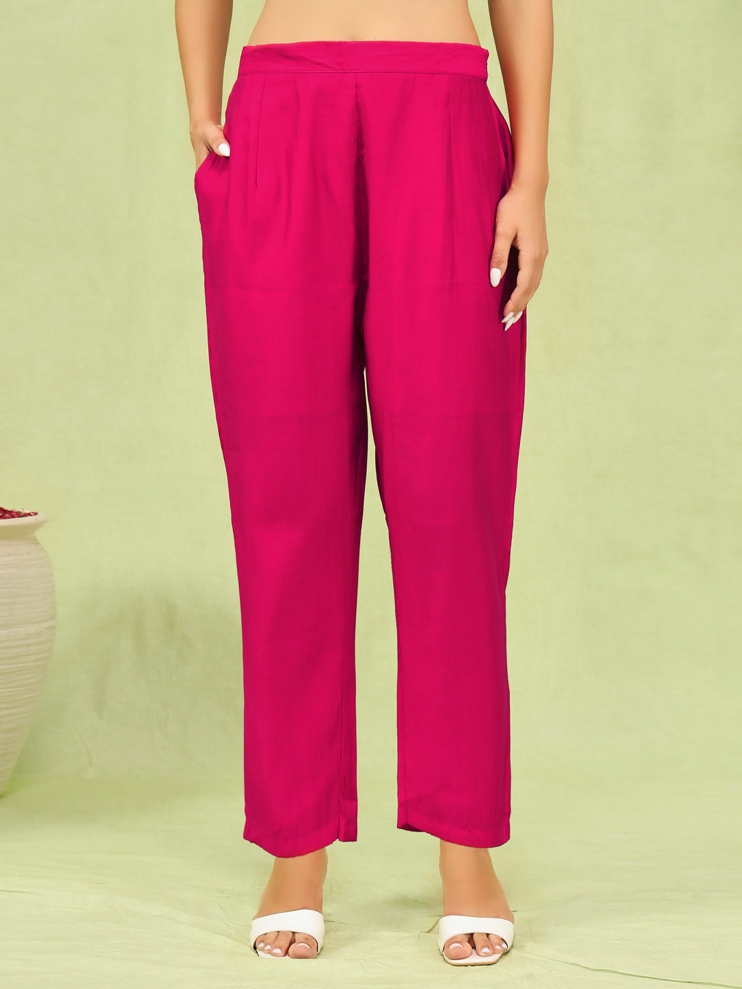 Diya Women’s Viscose Roman Silk Embroidery Straight Kurta Pant with Dupatta Set - FitVibe Fashion