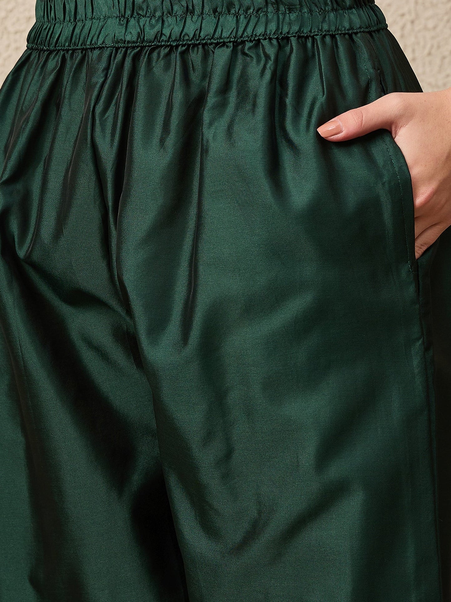 Hetali Women Cotton Silk Blend Straight Suit Set with Handwork - FitVibe Fashion