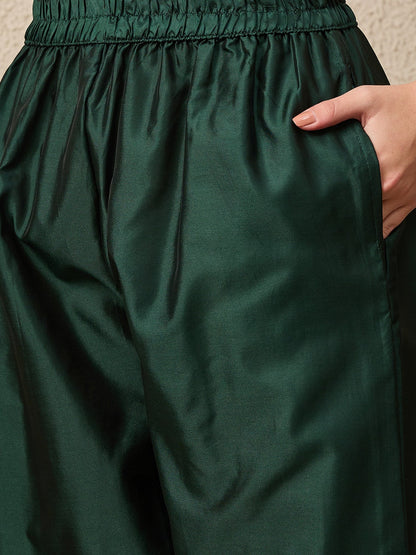 Hetali Women Cotton Silk Blend Straight Suit Set with Handwork - FitVibe Fashion