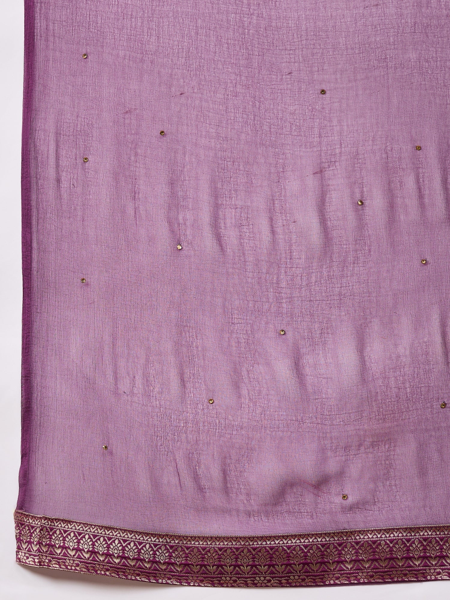 Heera Purple Women Cotton Silk Blend Straight Suit Set with Handwork - FitVibe Fashion