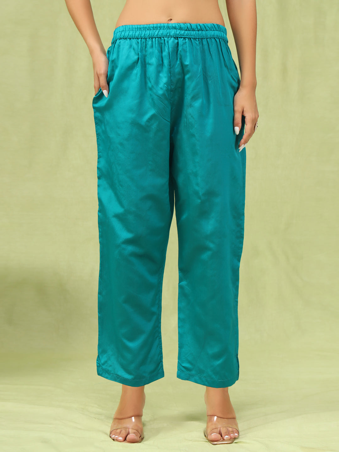 Kavya Women Cotton Silk Blend Kurta and Pant Sets with Handwork and Dupatta - FitVibe Fashion