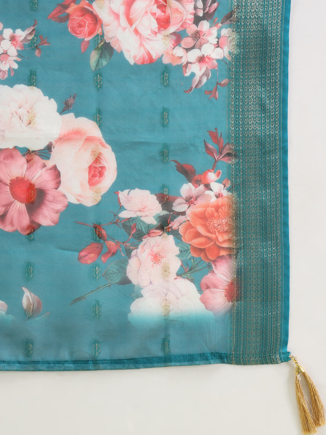 Gauri Women’s Viscose Roman Silk Embroidery Straight Kurta Pant with Dupatta Set - FitVibe Fashion