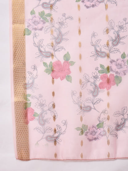 KesarSaga Pink Women Silk Blend Kurta and Trousers Pant Set - FitVibe Fashion