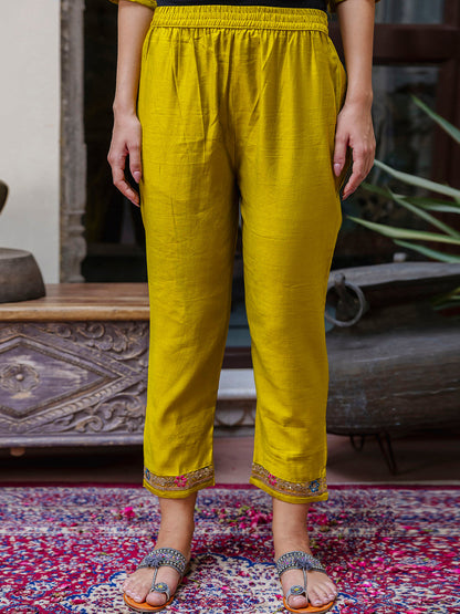 Viscose Rayon Embroidered Straight Kurta with Pant & Dupatta Set - FitVibe Fashion