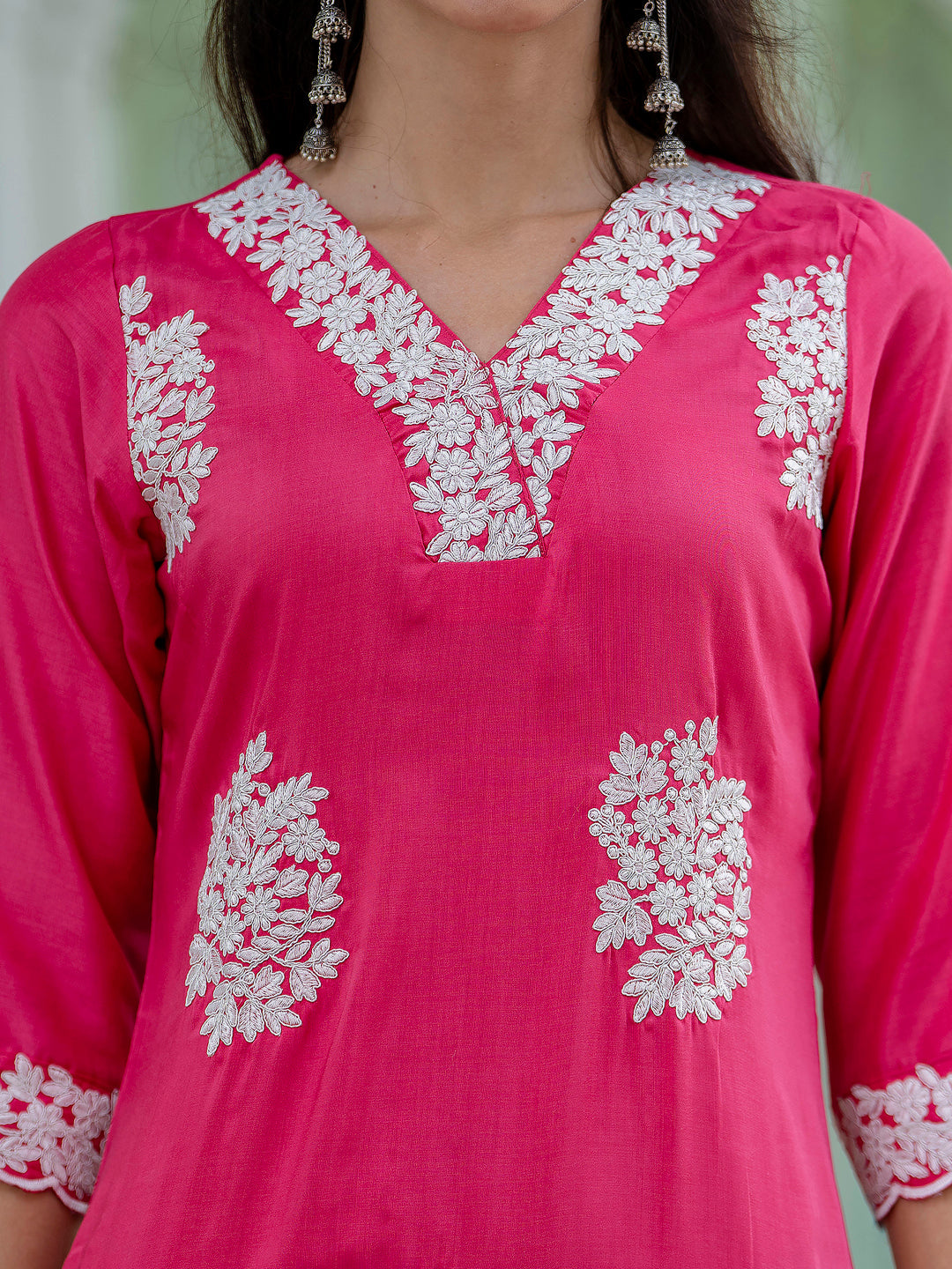 Women Silk Blend Kurta Pant Dupatta Set - FitVibe Fashion