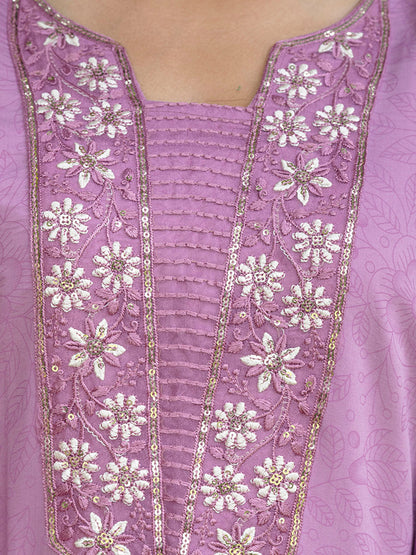 Women Silk Blend Kurta Pant Dupatta Set - FitVibe Fashion