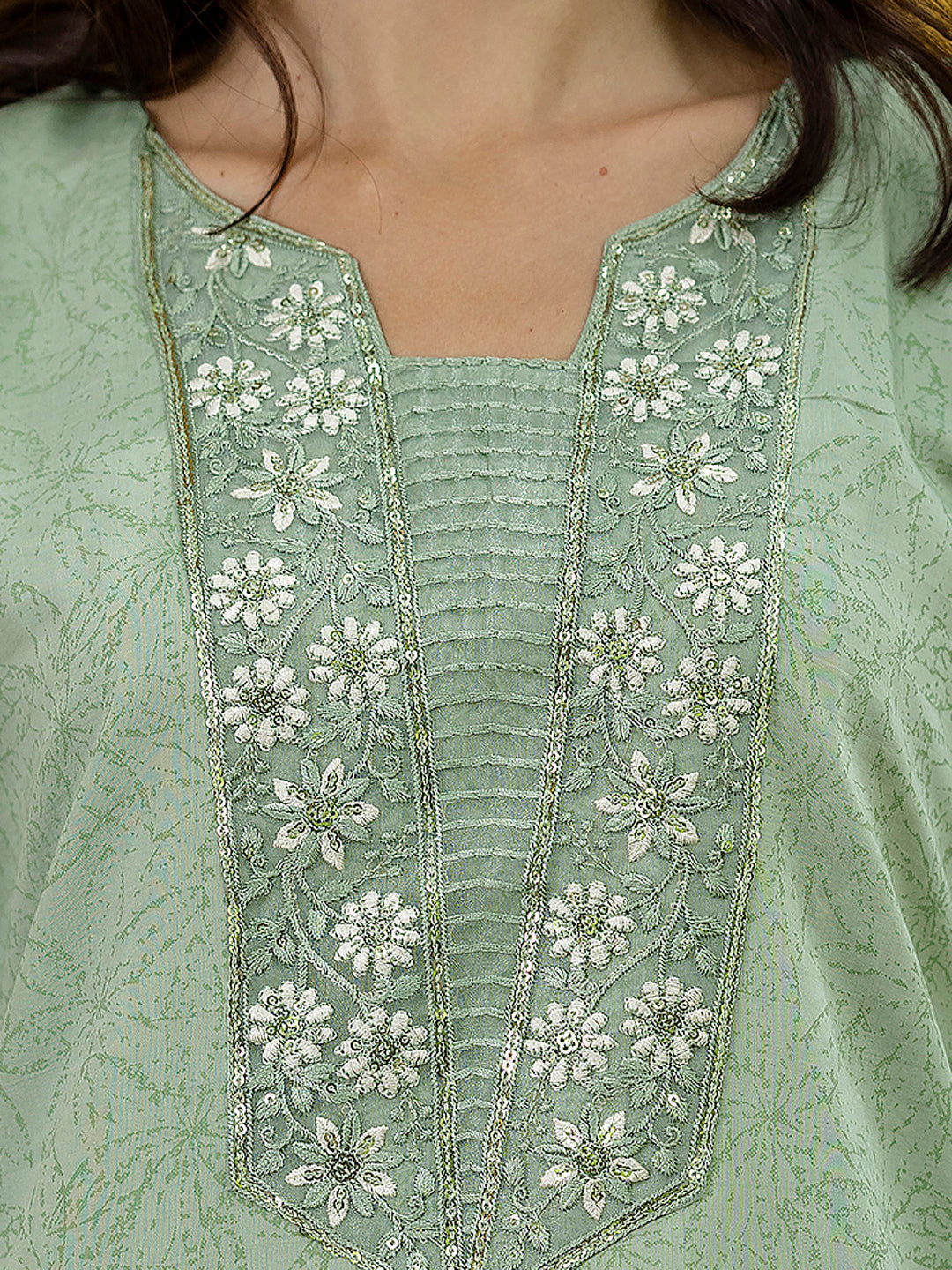 Women Silk Blend Kurta Pant Dupatta Set - FitVibe Fashion