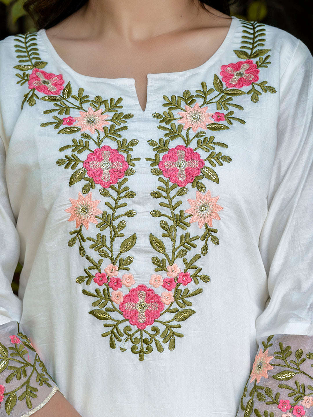 Women Silk Blend Kurta Pant Dupatta Set - FitVibe Fashion