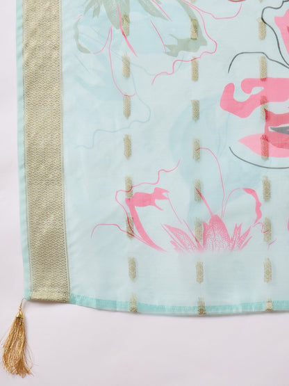 Roshni Sea-green Embroidered Straight Suit Set - FitVibe Fashion