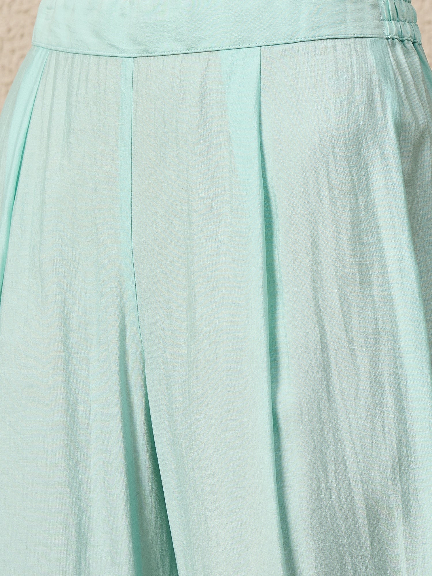 Roshni Sea-green Embroidered Straight Suit Set - FitVibe Fashion