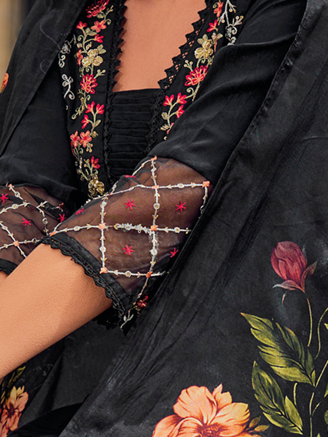 Women Silk Blend Kurta Pant Dupatta Set - FitVibe Fashion