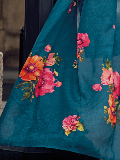 Women Silk Blend Kurta Pant Dupatta Set - FitVibe Fashion